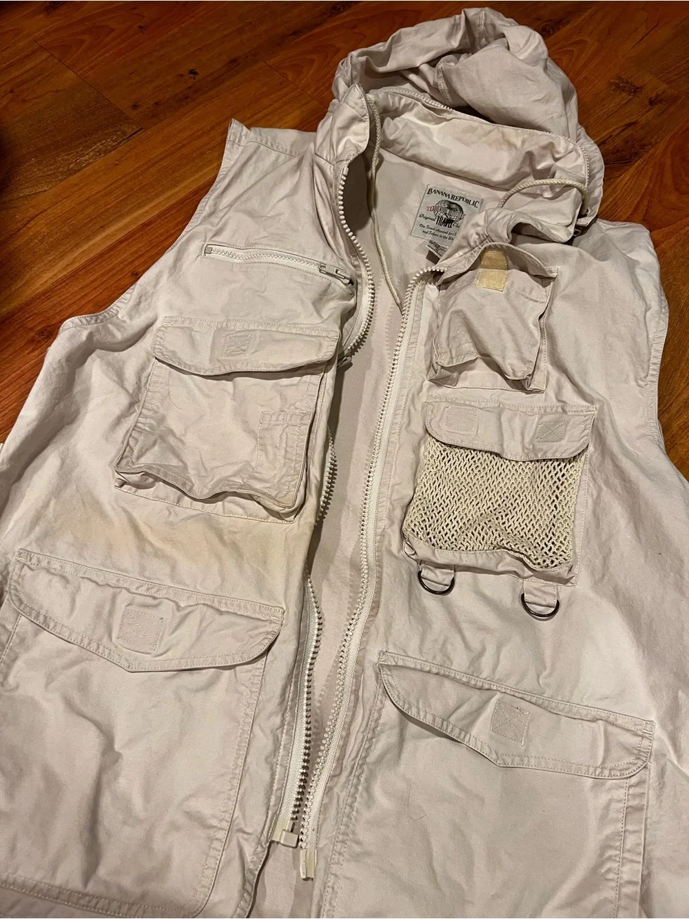 VINTAGE BANANA REPUBLIC Men's Hooded Utility Vest
